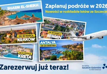 Nowe loty z Goleniowa na sezon 2026